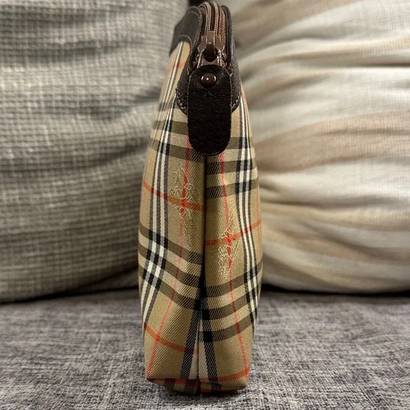 Burberry Beige and Brown Check Toiletry Bag